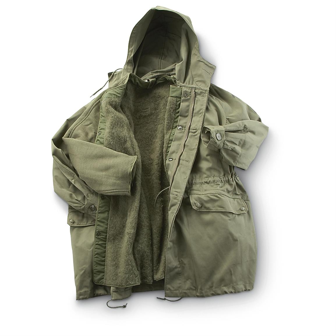 french connection olive green parka