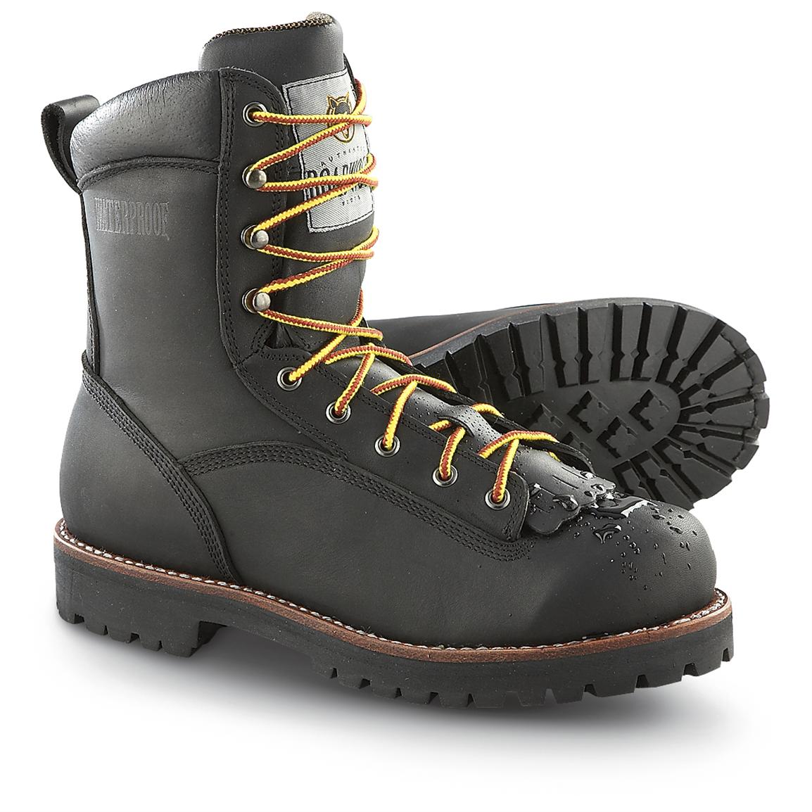 Men's Road Wolf™ 200 gram Thinsulate Logger Boots, Black - 187846, Work ...