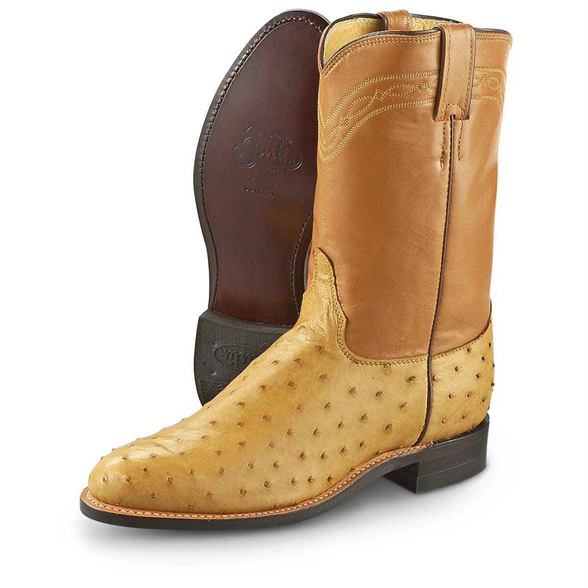 justin roper full quill ostrich boots