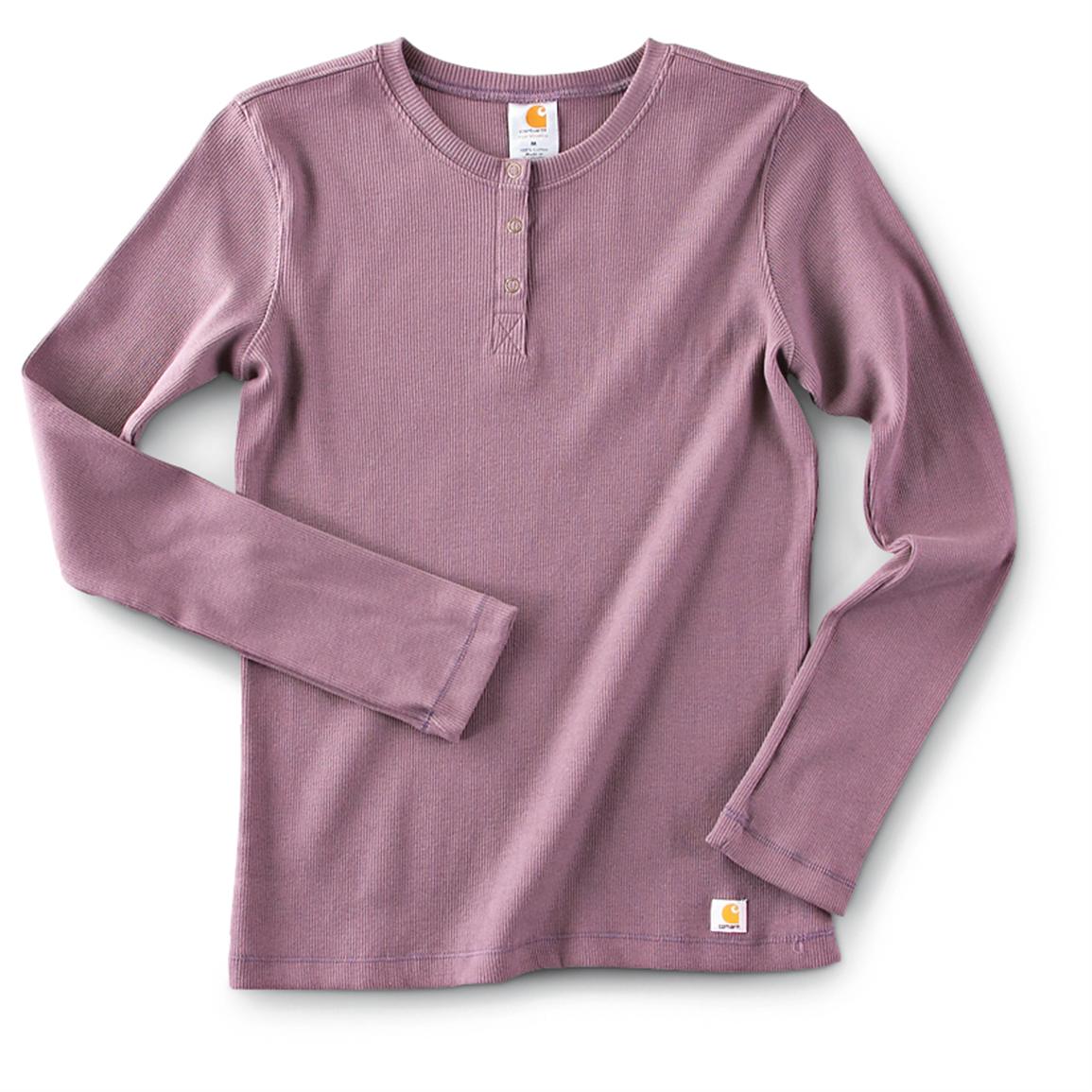 Women's Carhartt® Long - sleeved Henley Shirt - 188234, Shirts at ...