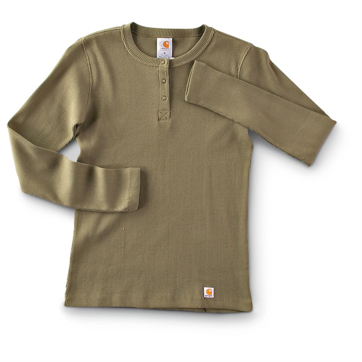 Women's Carhartt® Long - sleeved Henley Shirt - 188234, Shirts & Tops ...