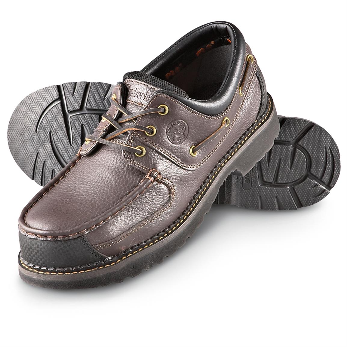 Men's Timberland PRO® ESD Steel Toe Moc - toe Oxfords, Dark Brown ...