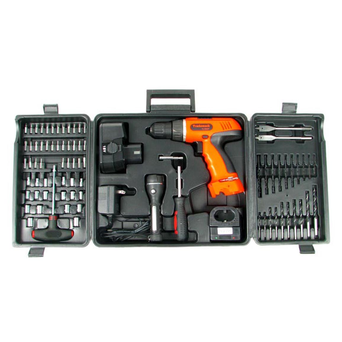 78 - Pc. Trademark Global® Cordless Drill Set with Bits ...