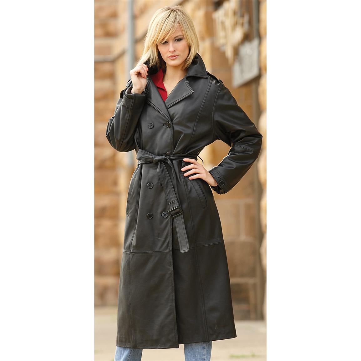 excelled leather trench coat