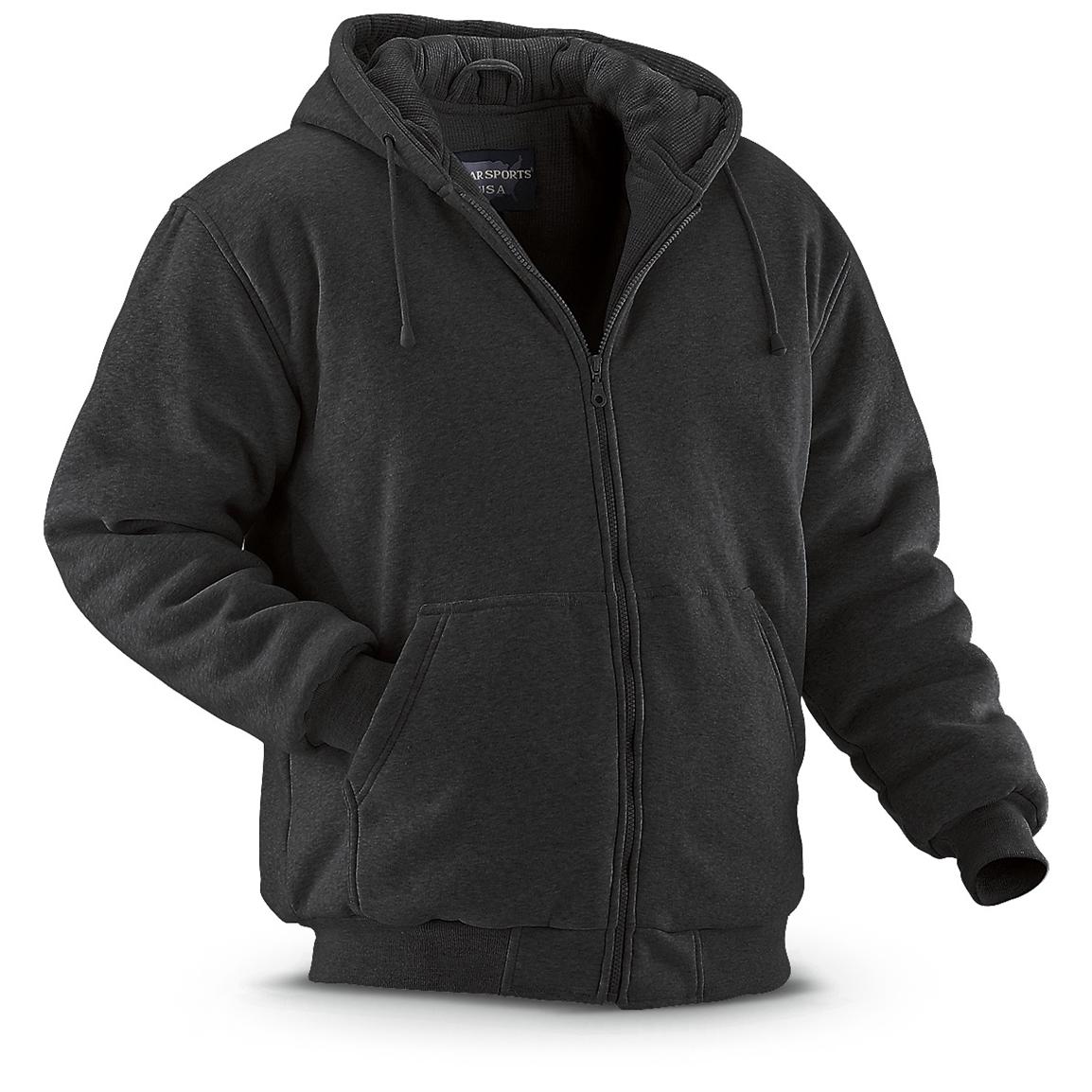 Oscar Sports® Insulated Hooded Jacket - 189438, Sweatshirts & Hoodies ...