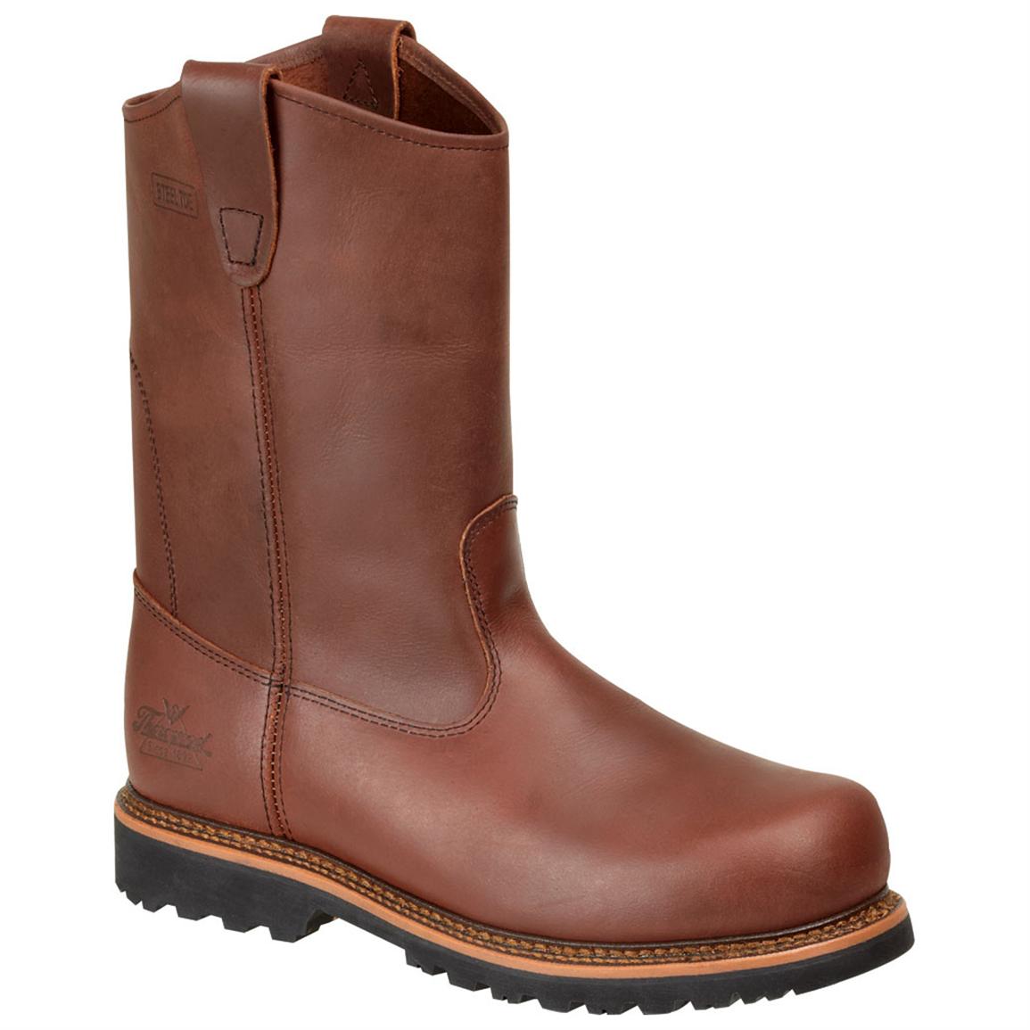 Men's Thorogood® Wellington Semi - Oblique Steel Toe Boots, Light Brown ...