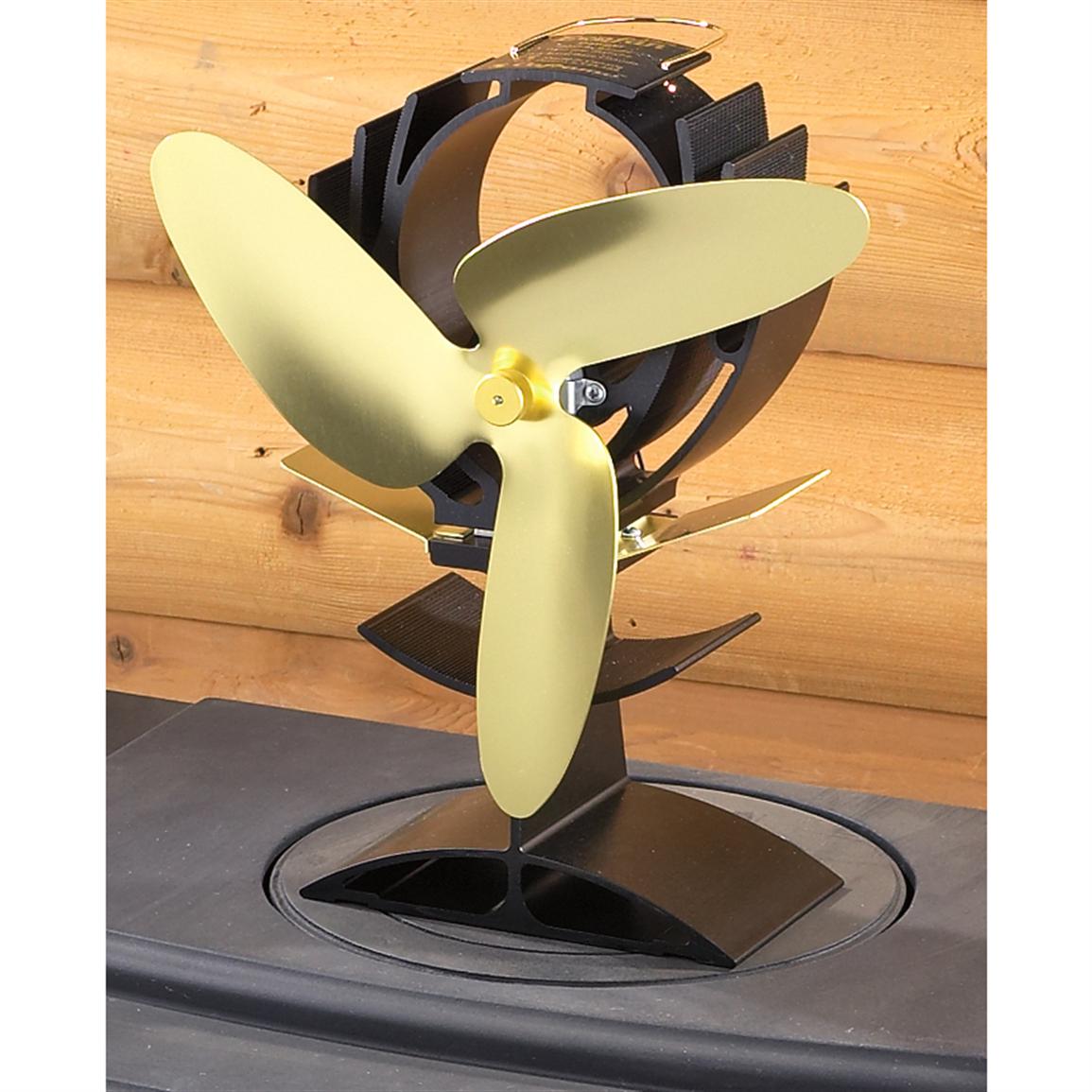2 Blades Heat Powered Wood Burner Stove Fan Silent Eco Fan with About 120CF... 
