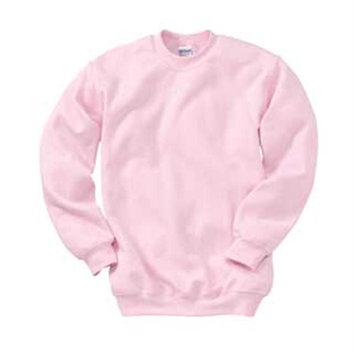 light pink crew neck sweatshirt