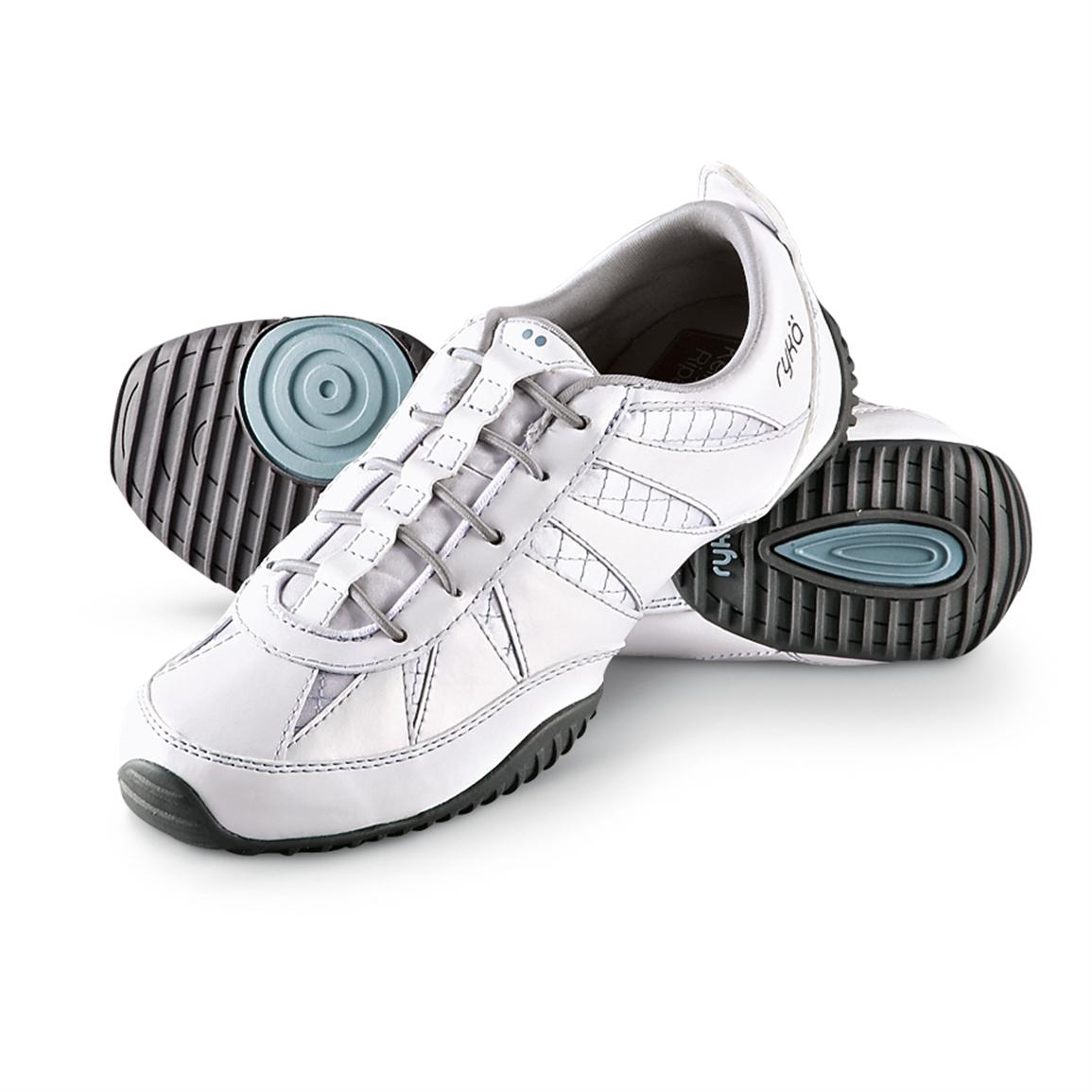 Women's Ryka® Bella Athletic Shoes, White / Gray / Light Blue 191042