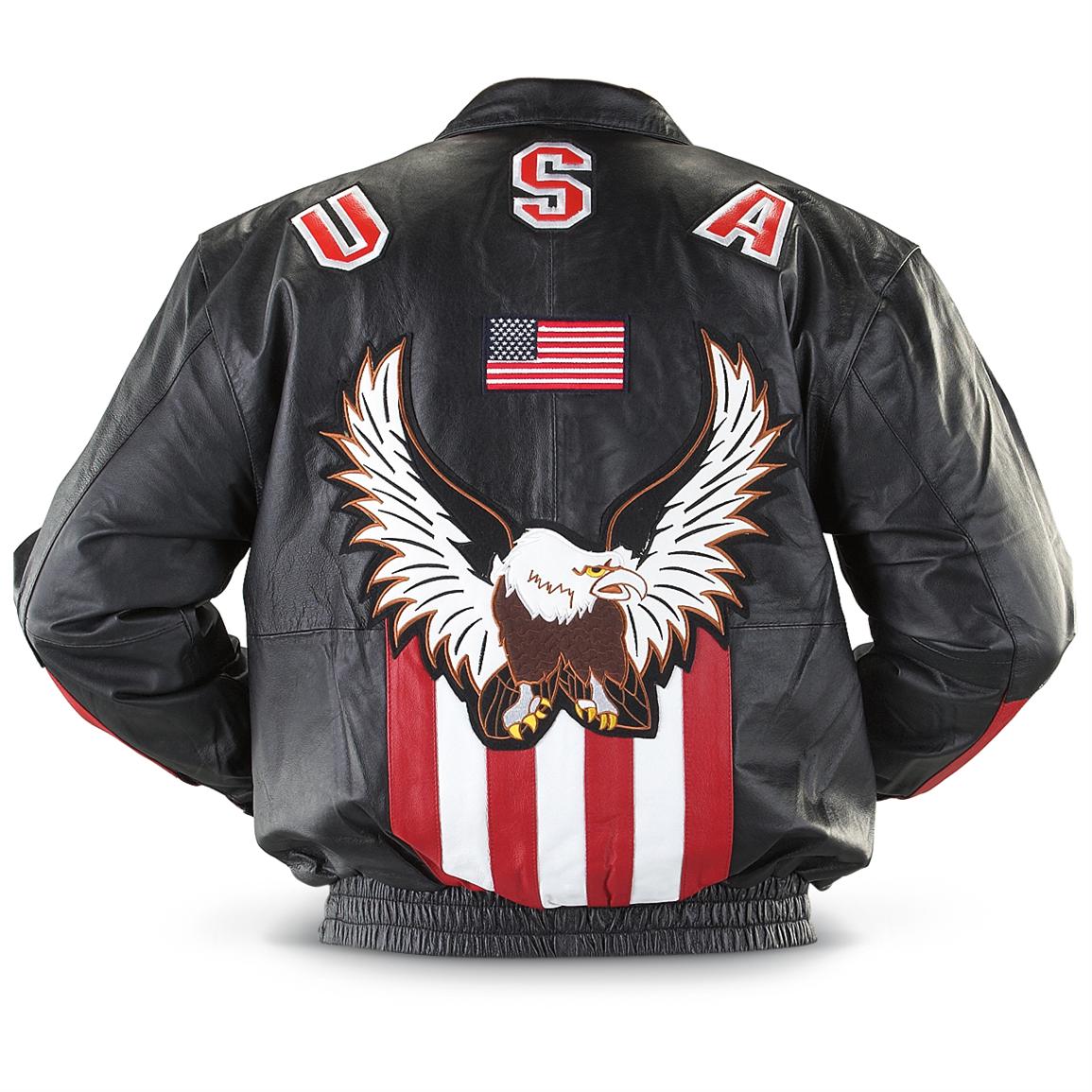 Vintage® U.S.A. Leather Eagle Jacket 191075, Insulated Jackets