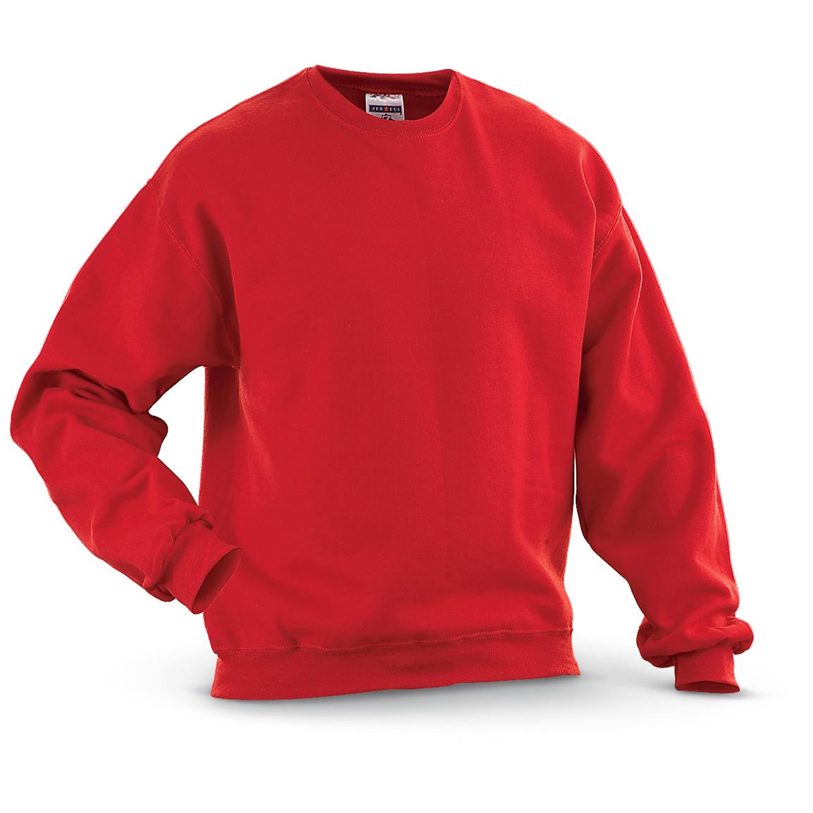 4 - Pk. of JerzeesÂ® Crew Sweatshirts, Navy / Red / Royal / Gold - 191326, Sweatshirts & Hoodies 
