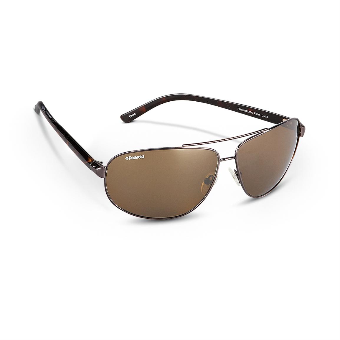 Polaroid Polarized UltraSight Sunglasses Brown Frames Brown Lens 