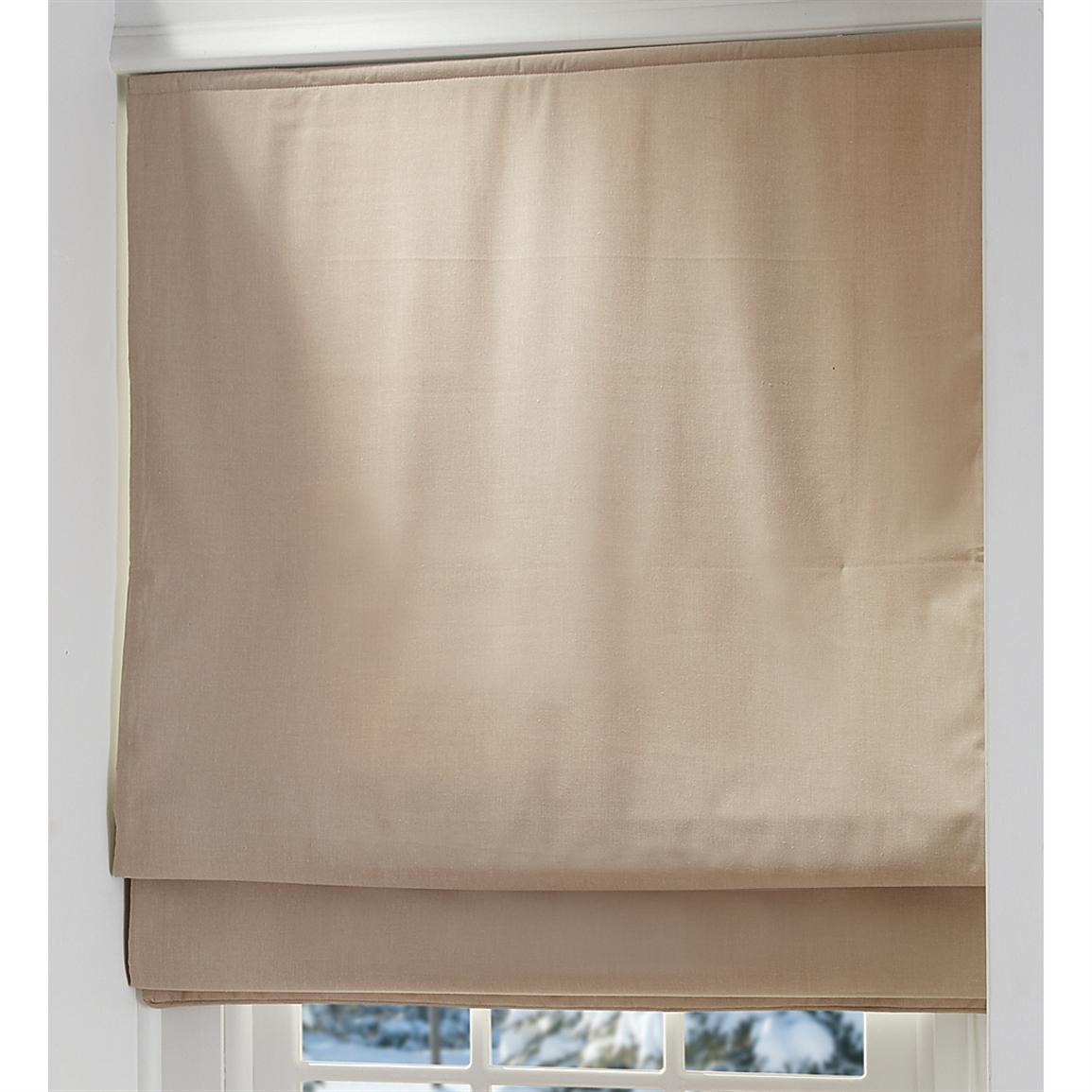 Quilted Duvet Insulated Roman Shades 192318, Curtains at Sportsman's