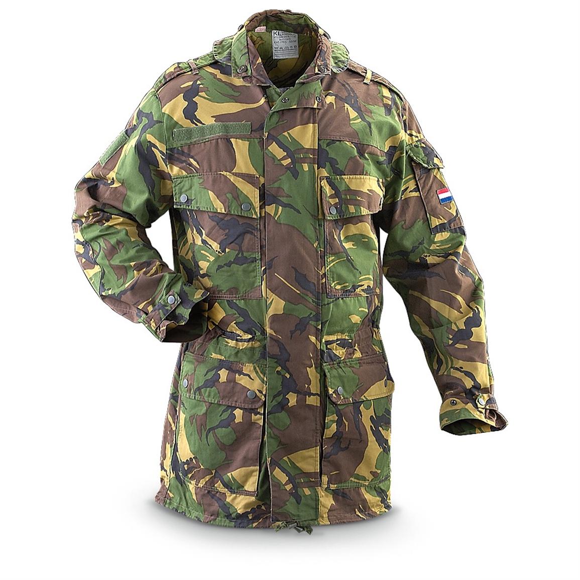 Used Dutch Military Parka, Camo - 192825, Insulated Military Jackets at 