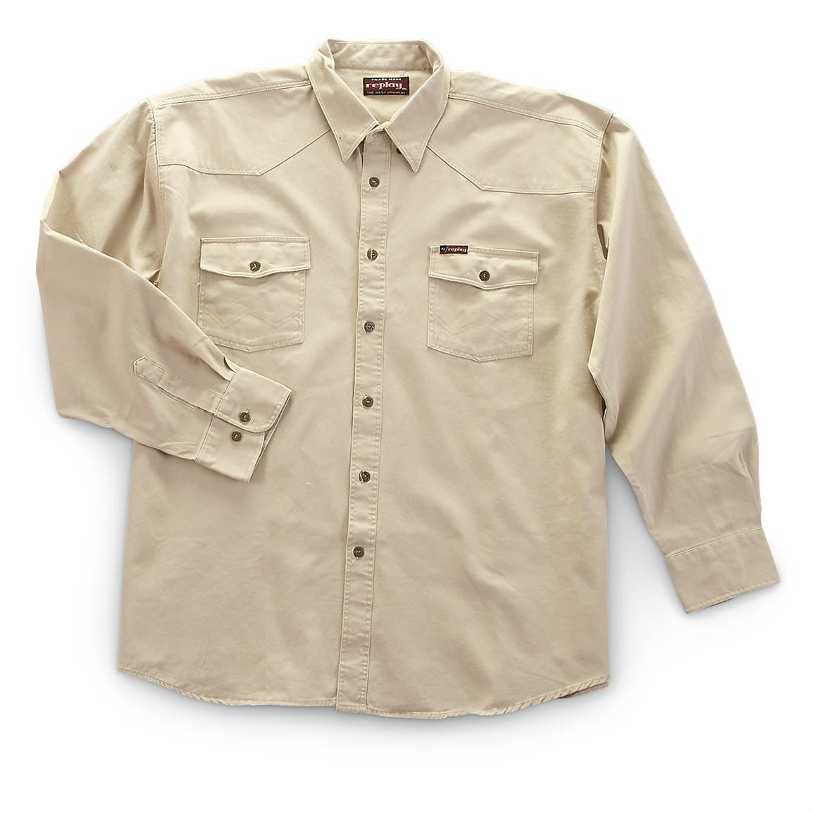 Replay Heavy Canvas Western Shirt - 192951, Shirts & Polos at Sportsman ...