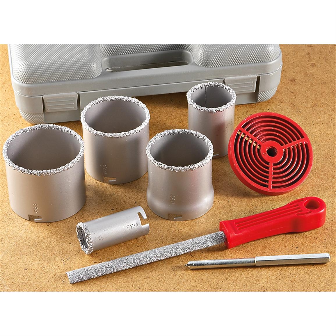 8 - Pc. Tungsten Carbide Hole Saw Kit - 192979, Hand Tools & Tool Sets ...