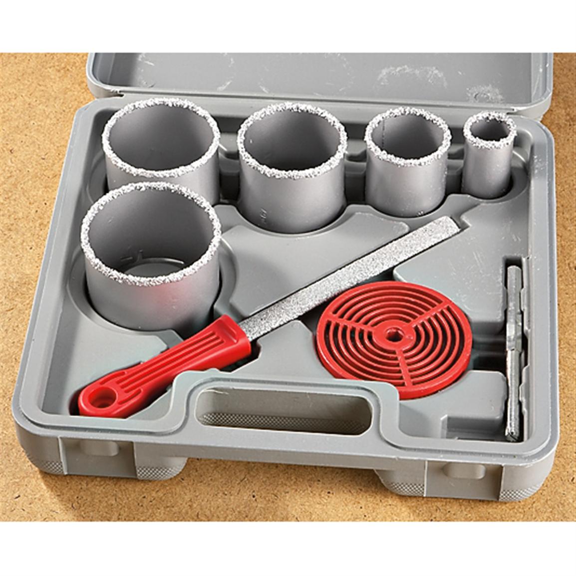 8 Pc. Tungsten Carbide Hole Saw Kit 192979, Hand Tools & Tool Sets at Sportsman's Guide