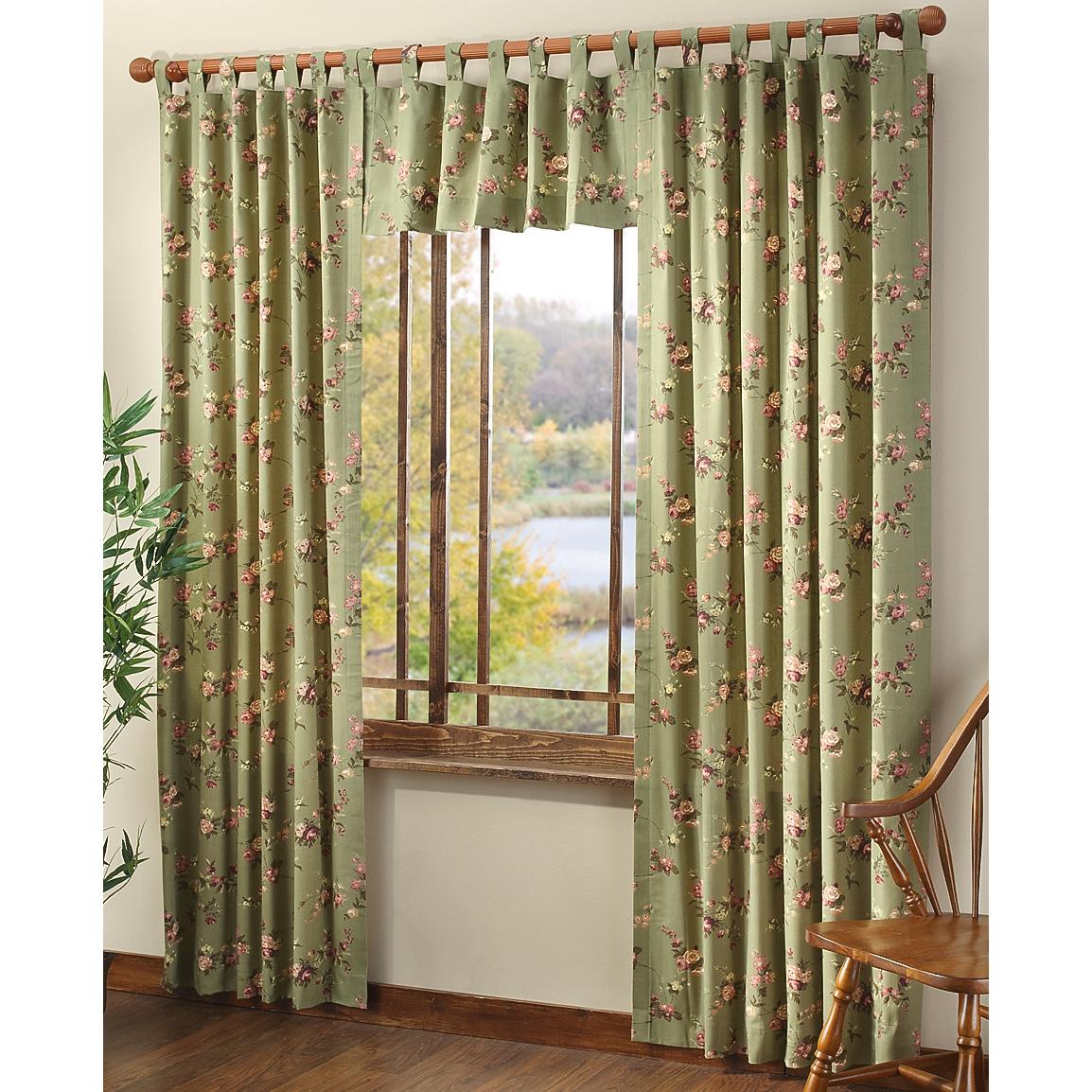 Fireside Floral Insulated Curtains - 193318, Curtains at Sportsman's Guide
