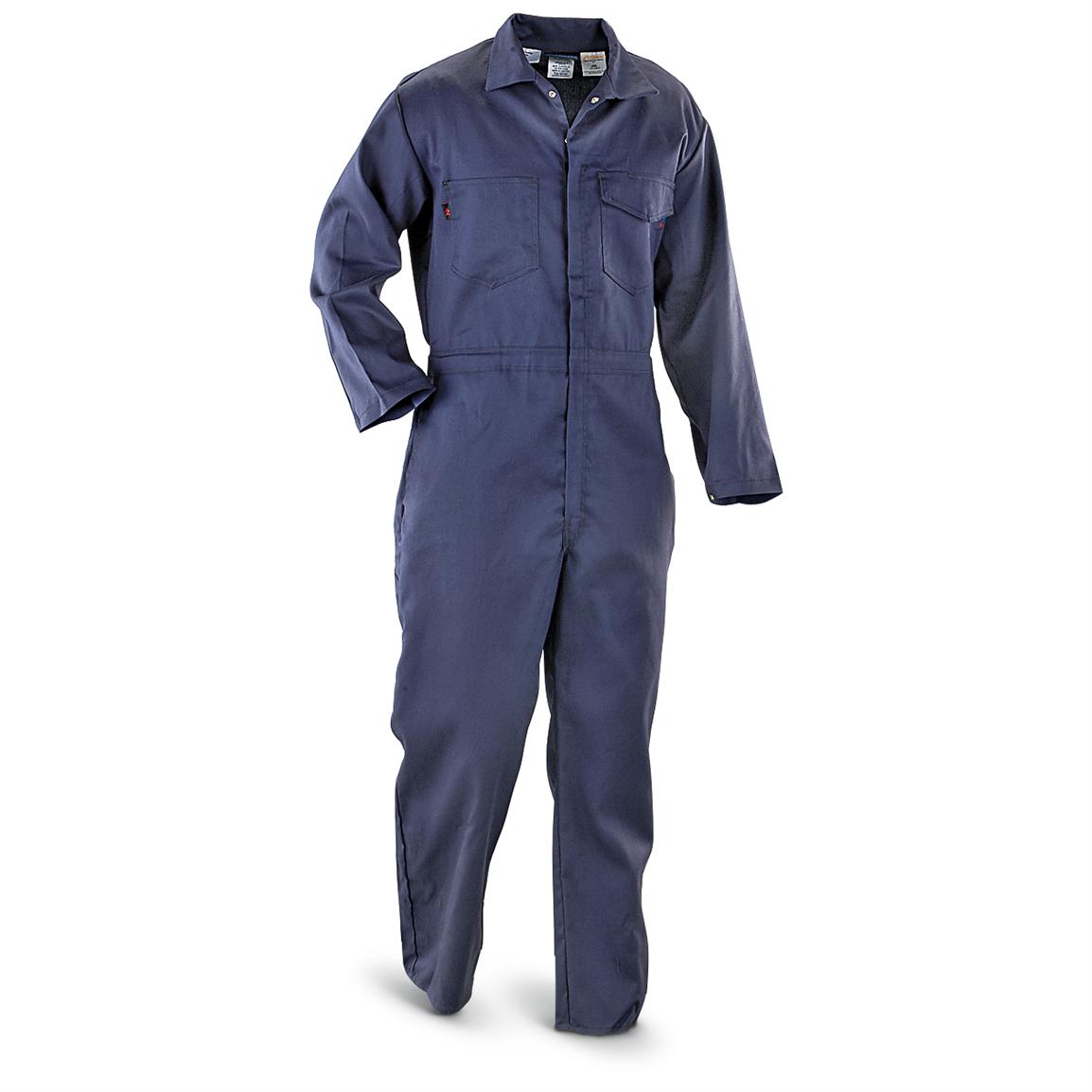 Tall Workrite® Unlined Fire resistant Coveralls, Navy 194010