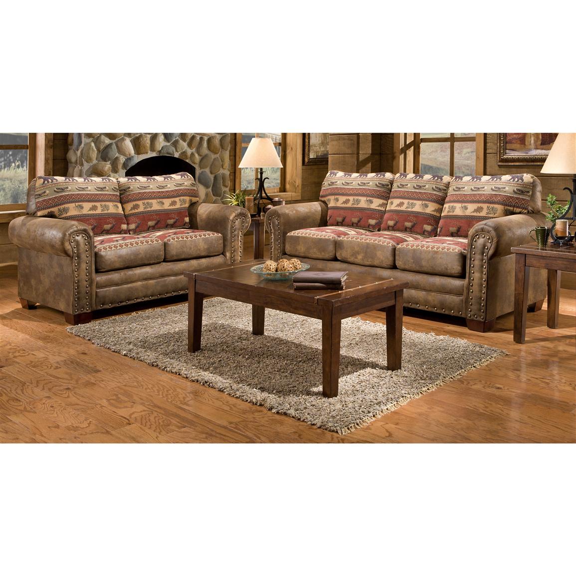 American Furniture Classics® Sierra Lodge Love Seat and Sofa