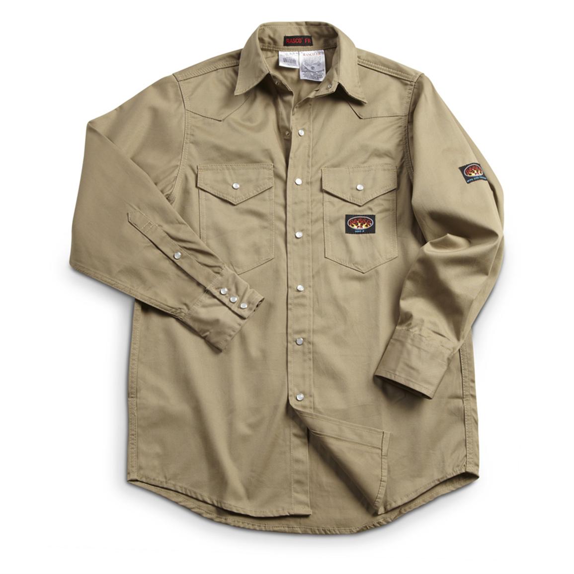Men's Rasco® 7.5-oz. Fire Retardant Long Sleeve Shirt - 194653, Shirts ...