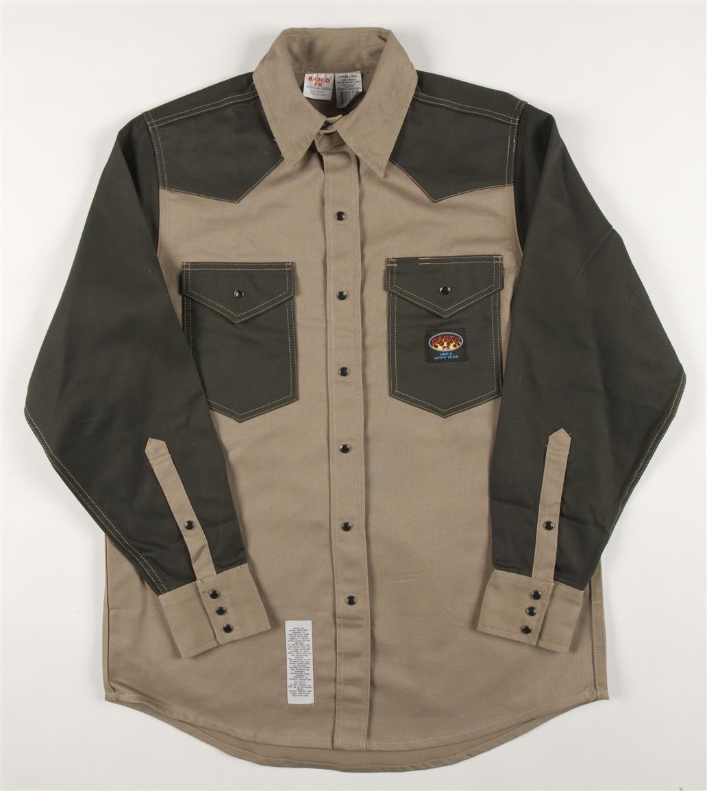 Men's Rasco® 10-oz. Fire Retardant Two Tone Long Sleeve Western Shirt ...