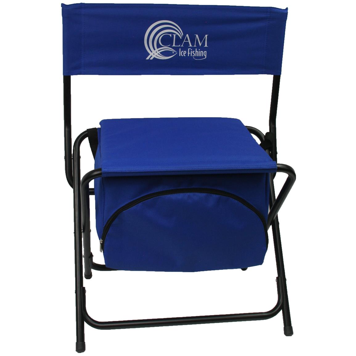 Clam™ Folding Cooler Chair - 194697, Ice Fishing ...