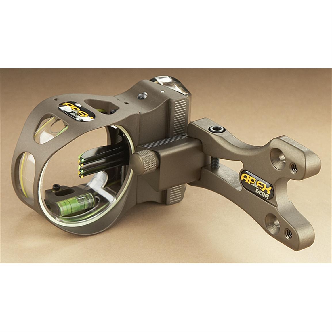 Apex Nitrus Archery Sight with Light with Micro Adjust, 4 pin