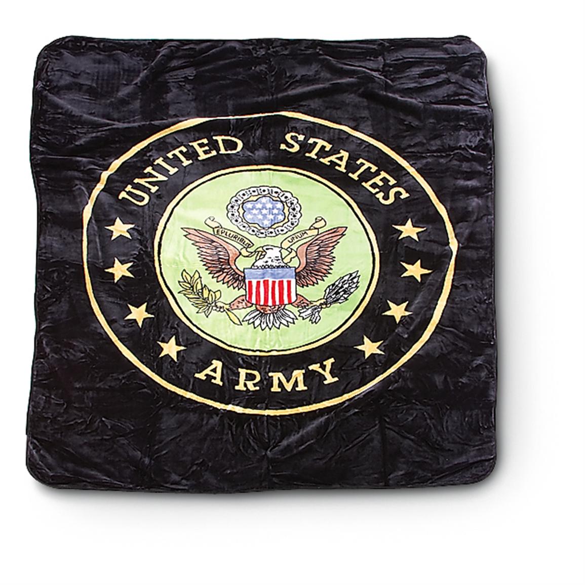 Military Branch 94x78" Fleece Blanket 194769, Blankets at Sportsman's