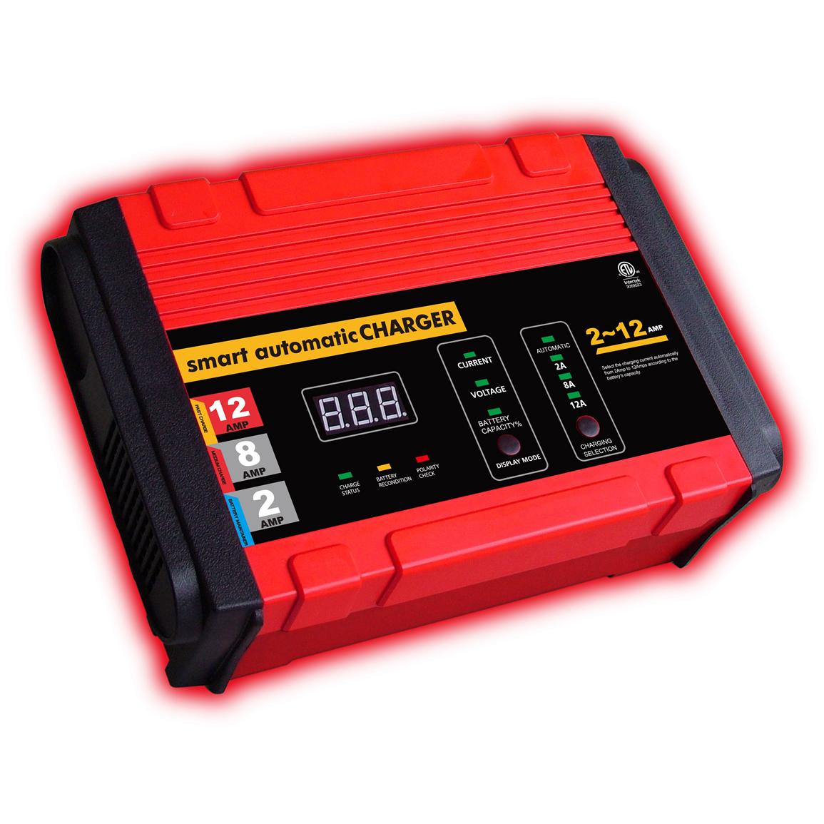 Raider® 12V 12A Smart Charger / Maintainer - 195160, Chargers & Jump