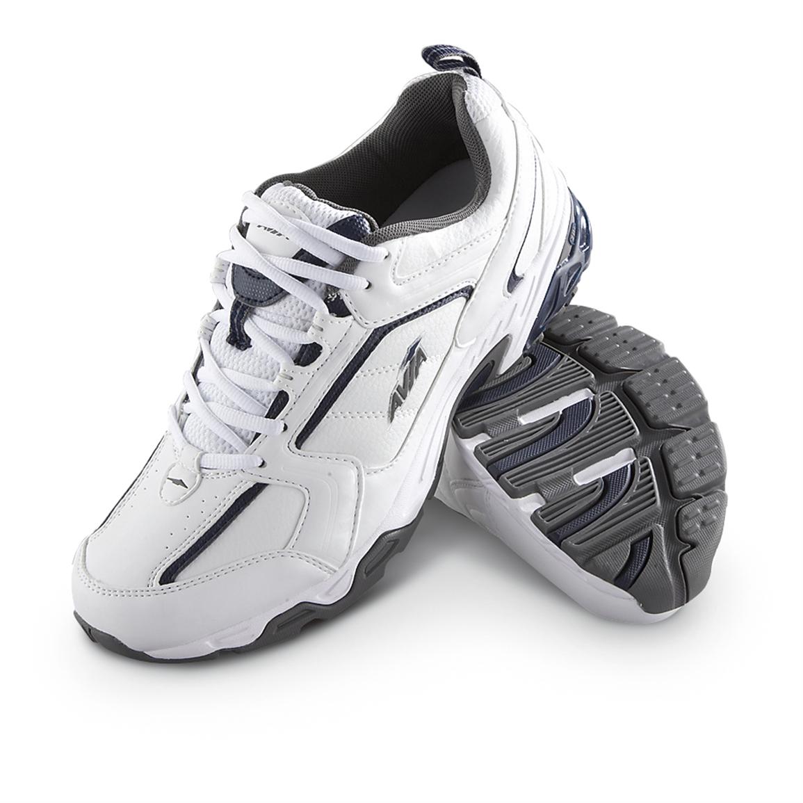Men's Avia® 106 Athletic Shoes, White / Navy - 195427, Running Shoes ...