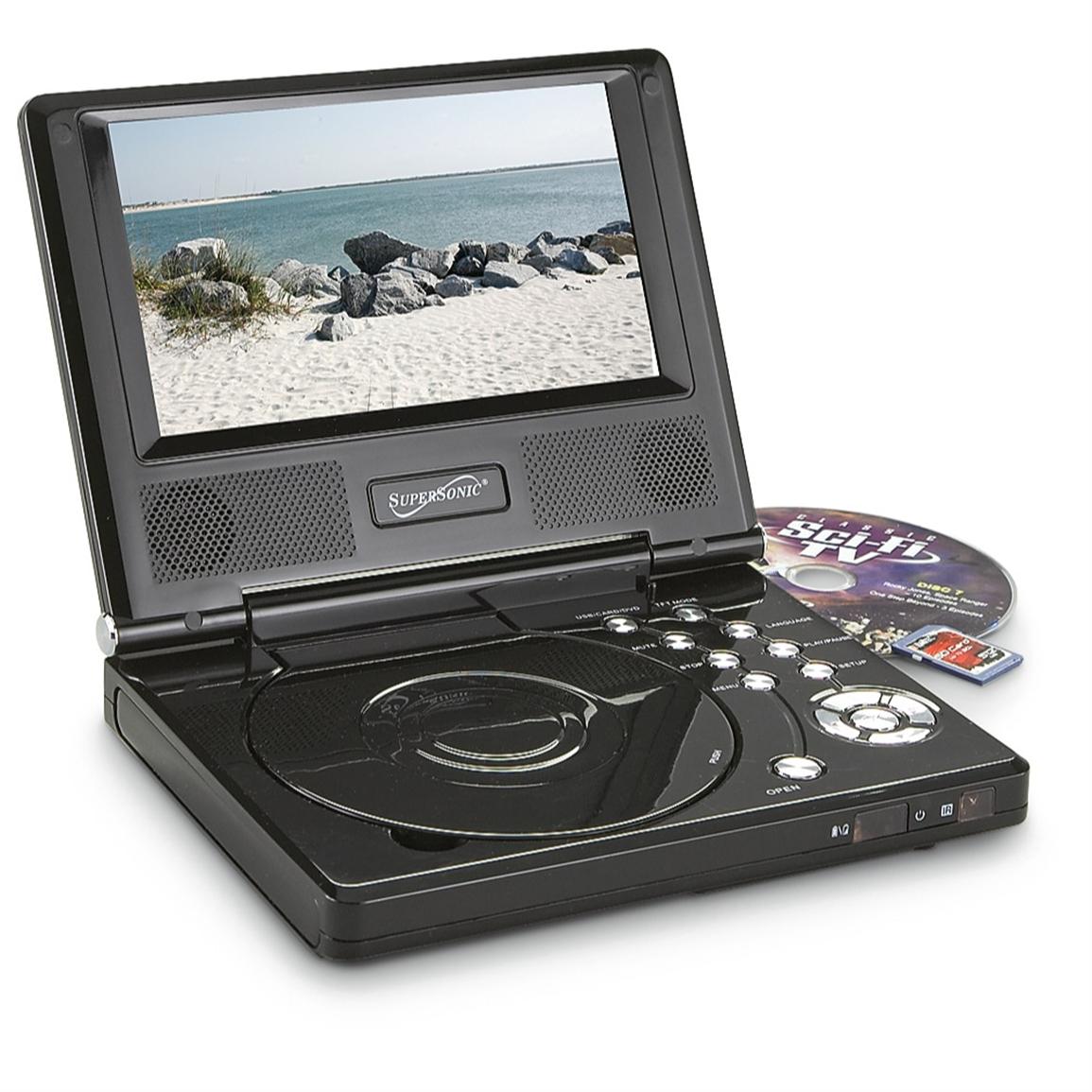 SuperSonic® 7 inch Portable DVD Player