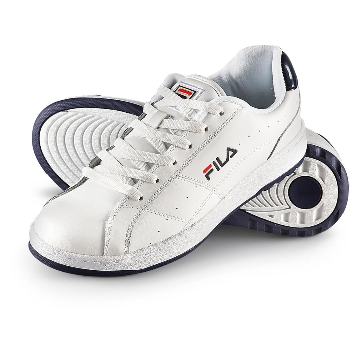 Men's Fila® Profile Athletic Shoes, White / Navy / Red - 195552 ...