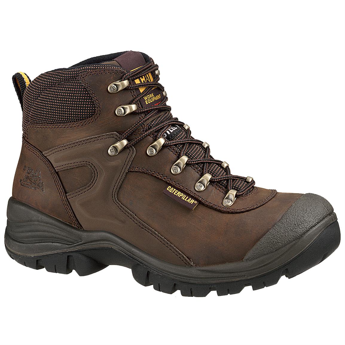 Men's Caterpillar® Pneumatic Steel Toe Work Boot, Dark Brown - 195559 ...