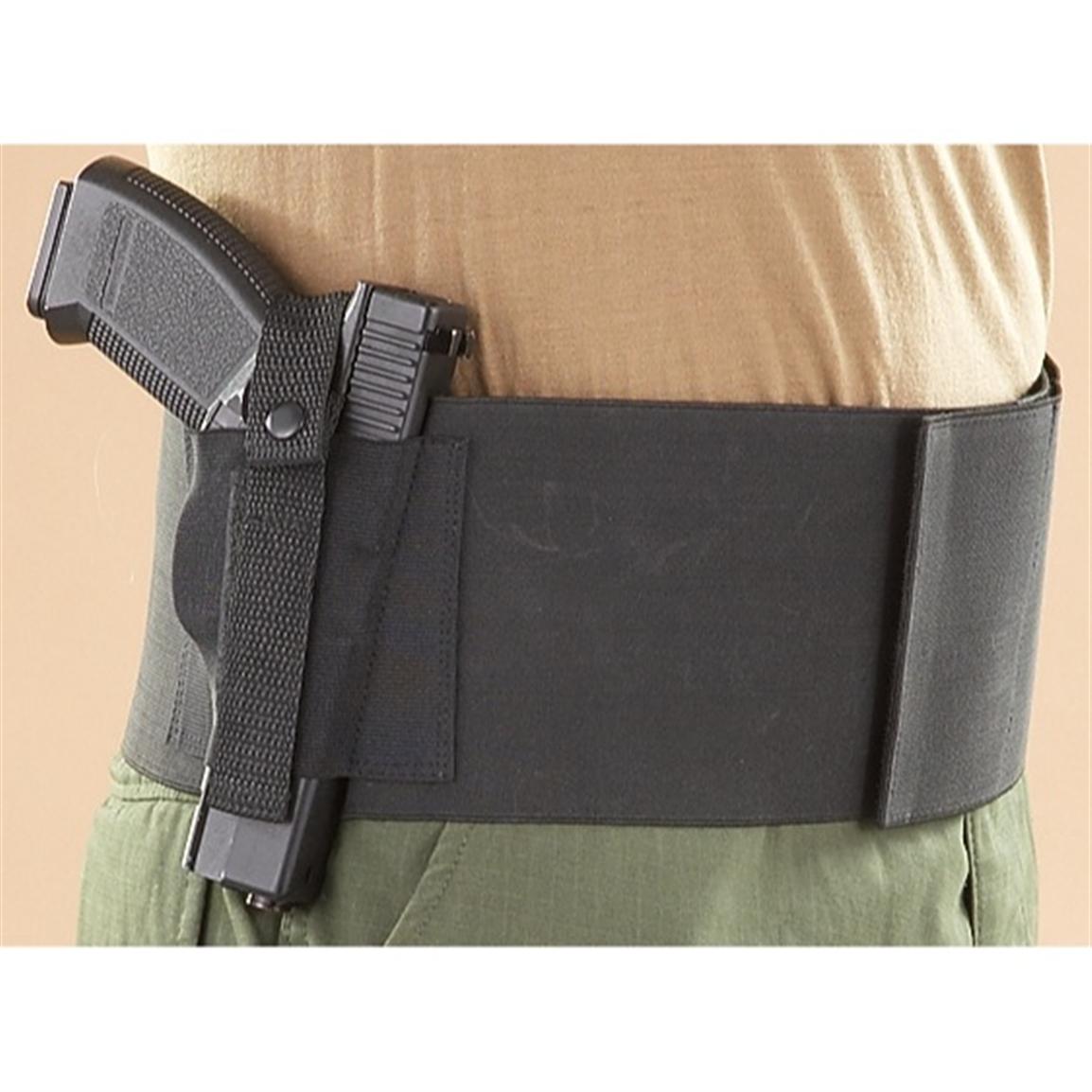 Belly Band with 2 Mag Pouches, Black