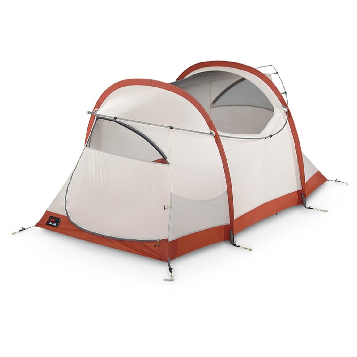 MSR® MO Room 3 person Tent, Tan / Rust Accents 196394, Backpacking