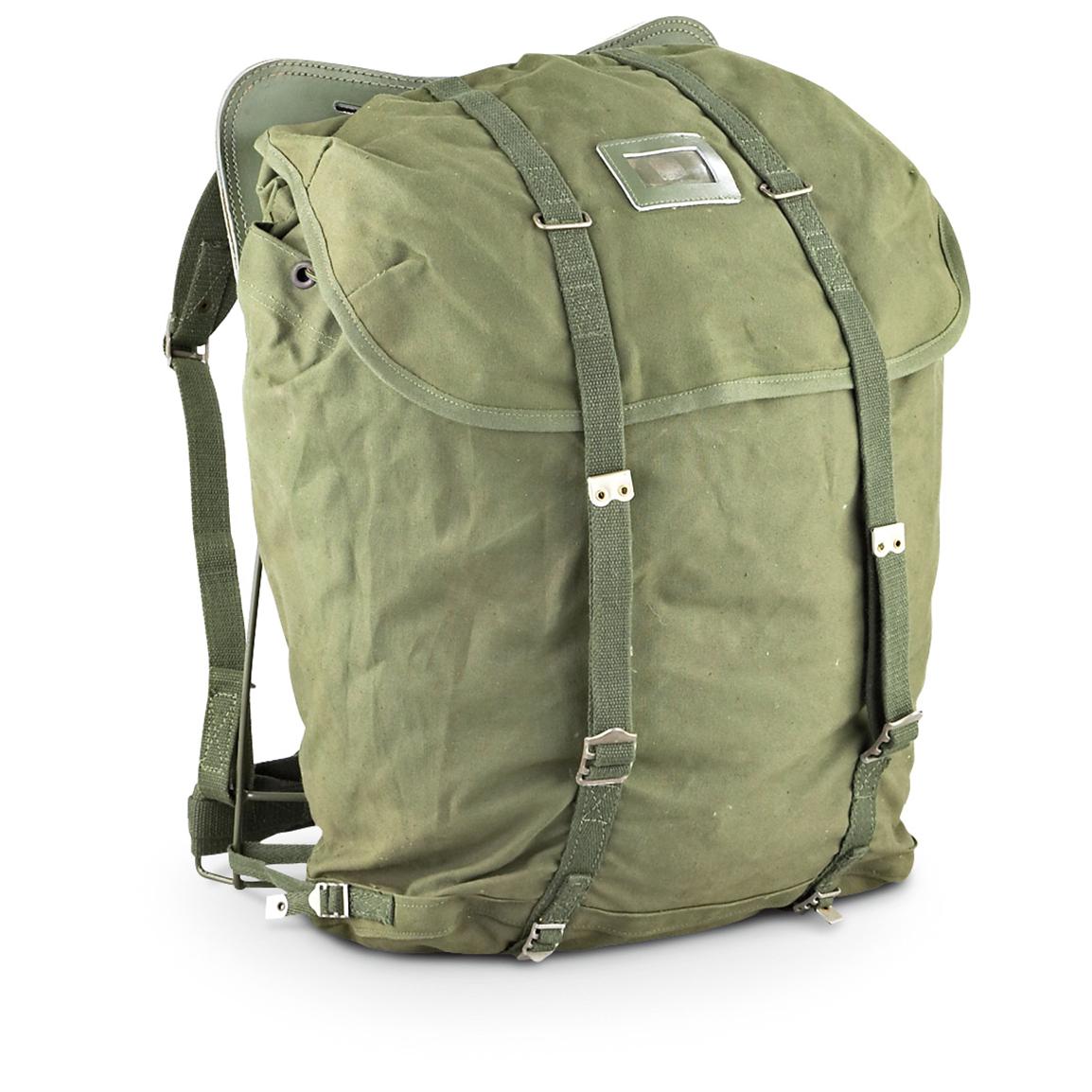 Used Swedish Military 50L Backpack, Olive Drab - 196768, Tactical ...