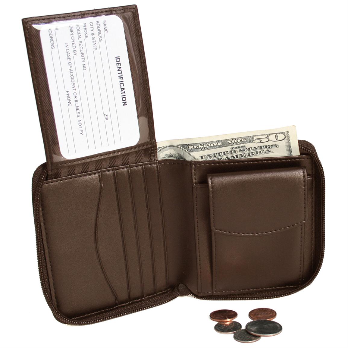 Royce Leather® Zip - Around Wallet - 197390, Wallets at Sportsman&#39;s Guide
