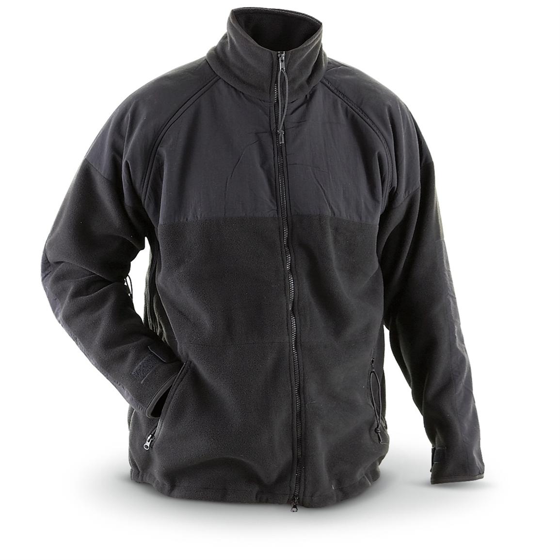 New U.S. Military Fleece Jacket, Black - 197501, Insulated Jackets ...