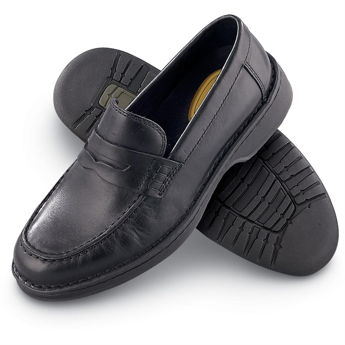 Men's Dexter® Tyler Penny Loafers, Black - 19752, Dress Shoes at ...