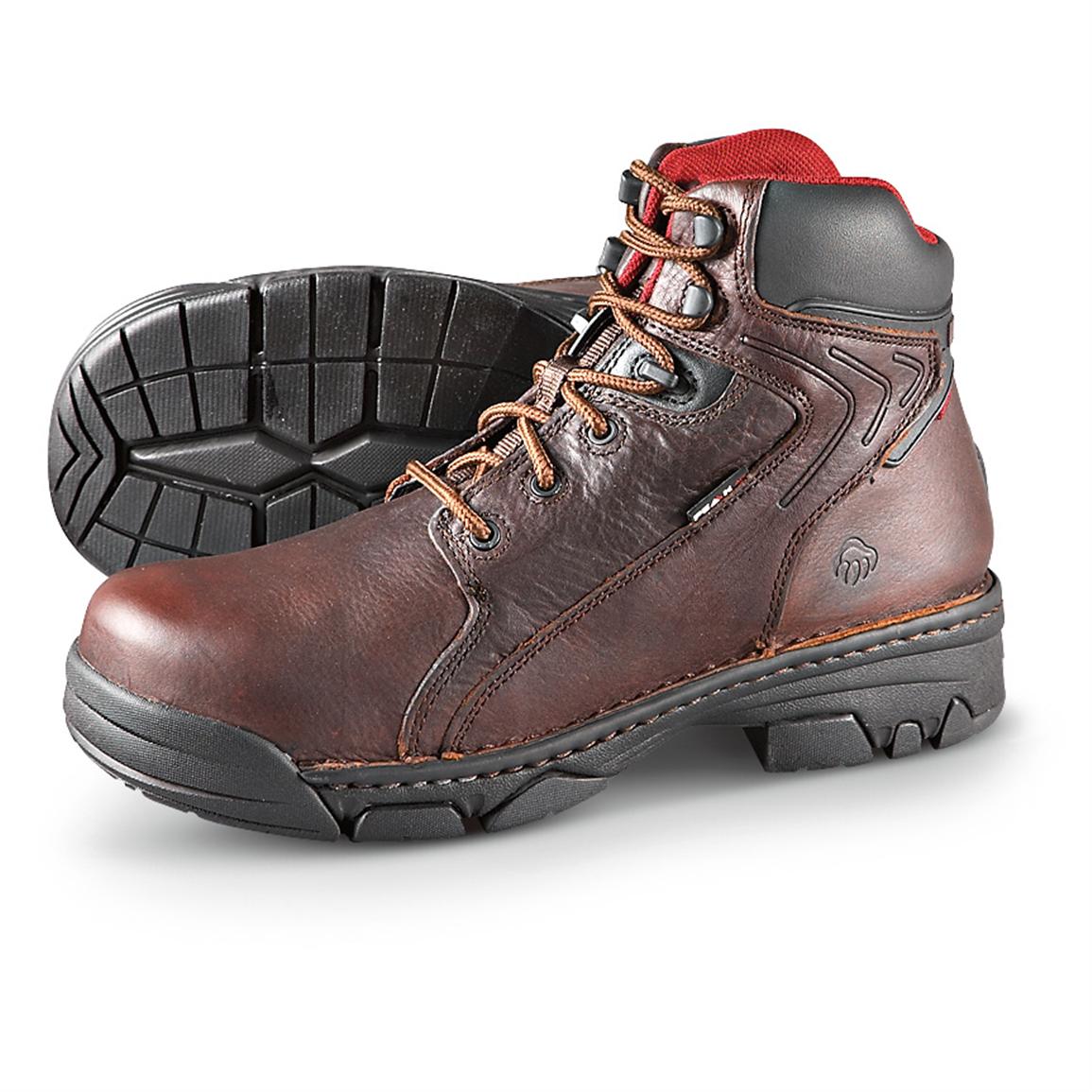 Men's Wolverine® Falcon Peak AG Work Boots, Brown - 198249, Work Boots ...