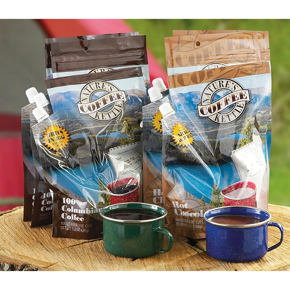 3 Pk. of Nature's Coffee Kettle® Instant Colombian Coffee Pouches 199652, Food Gifts at