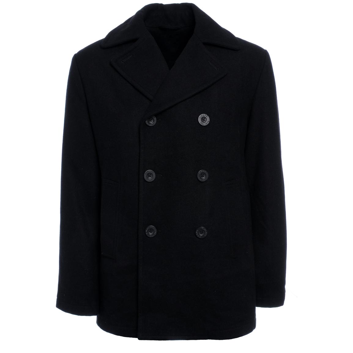 Men's Chaps® Melton Wool Pea Coat - 200282, Insulated Jackets & Coats ...