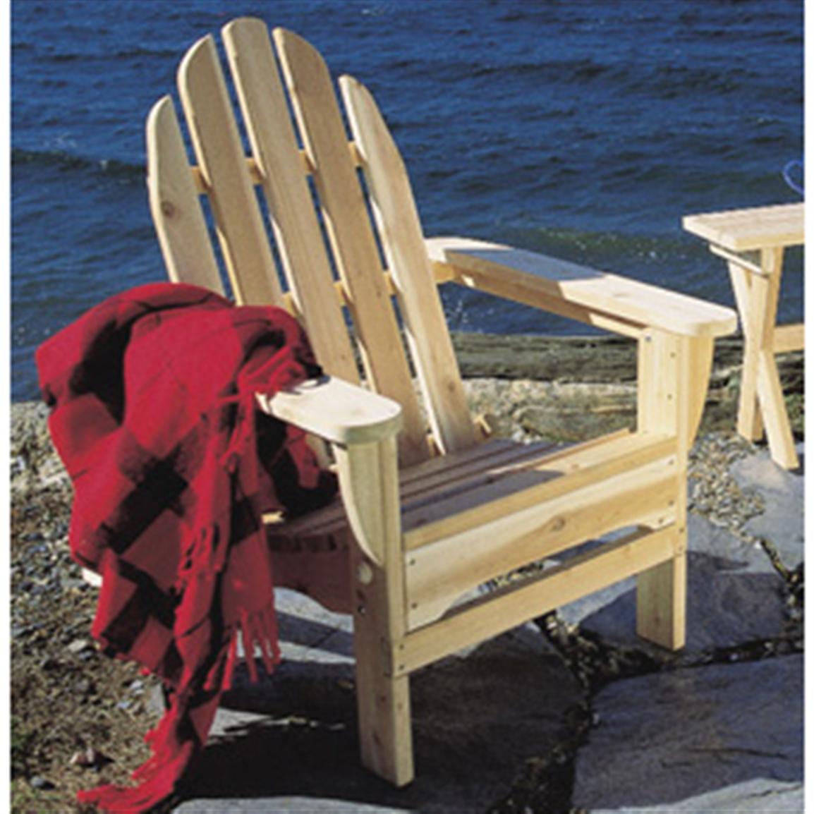 Rustic Natural Cedar Unfinished Adirondack Chair 200444 Patio