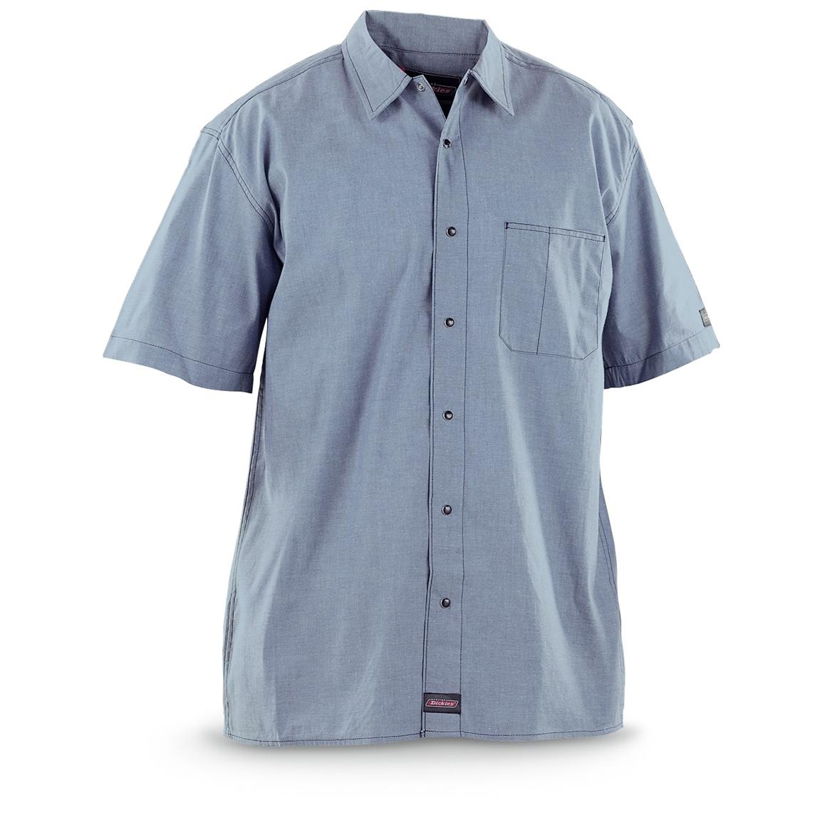 Dickies® Short - sleeved Chambray Work Shirt - 201675, Shirts at ...