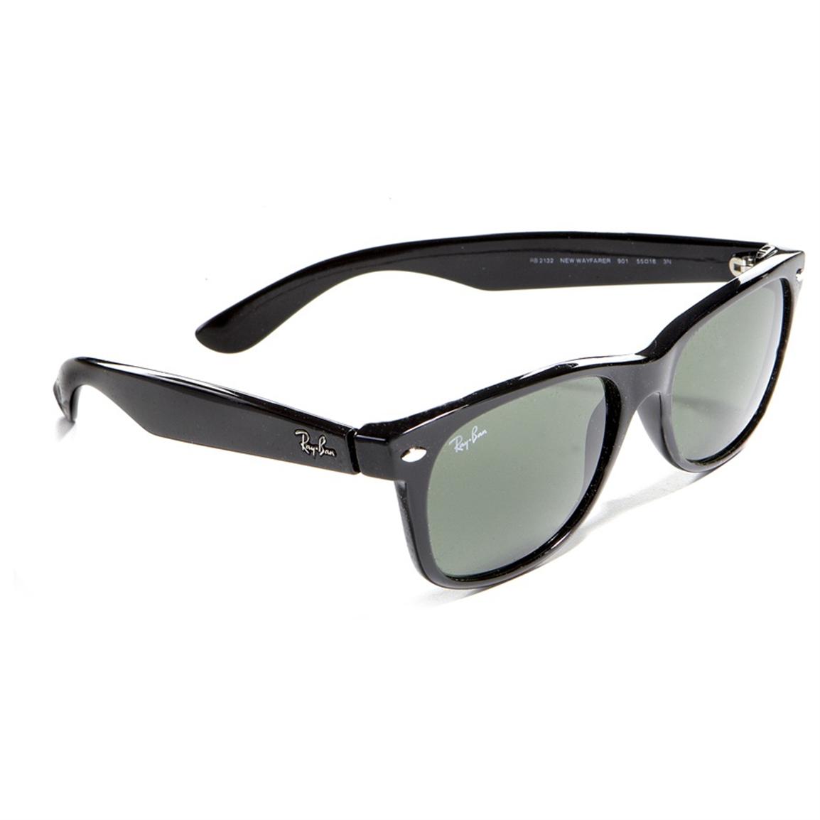 Ray - Ban® Wayfarer Sunglasses, Black Frames - 201695, Sunglasses ...