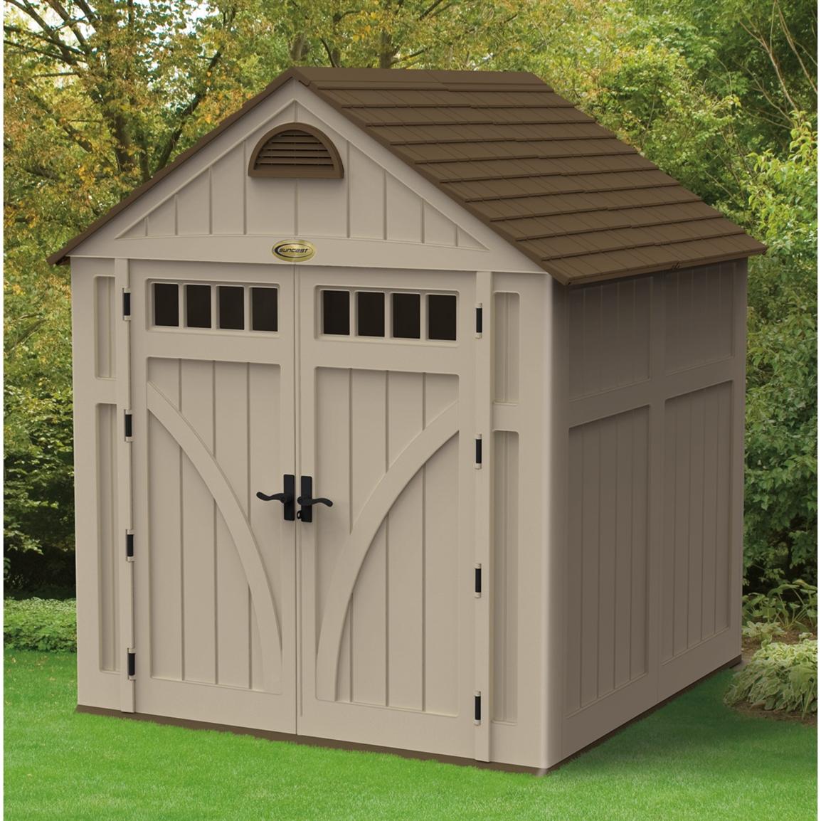Suncast® 7 x 7' Shed - 202216, Sheds at Sportsman's Guide