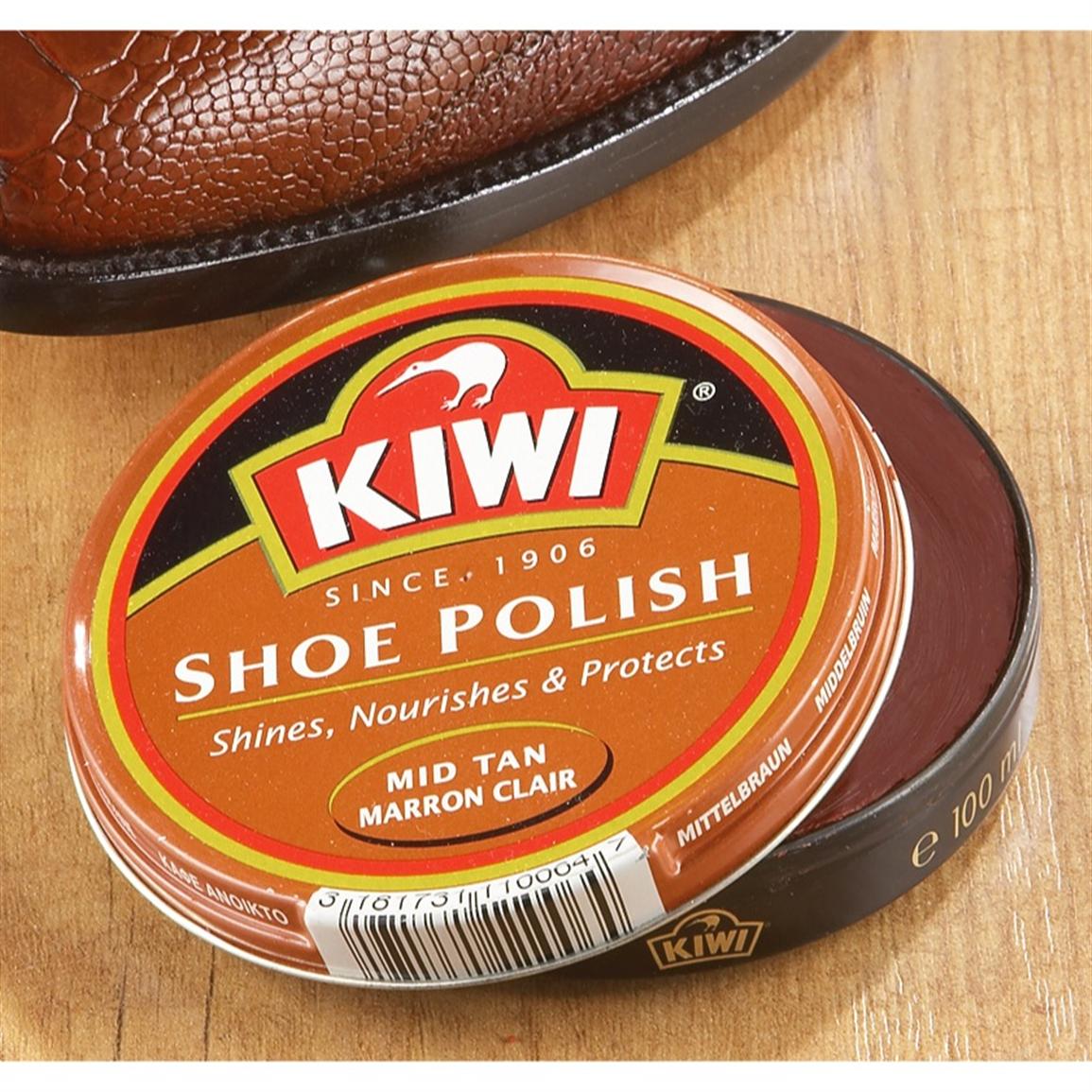 6 Cans of Kiwi® Tan Shoe Polish - 202301, Military Boot ...
