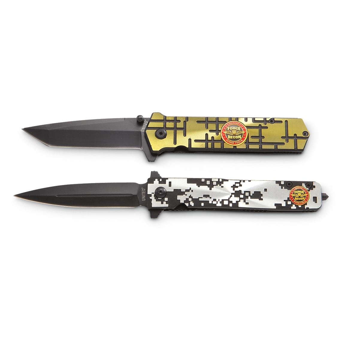 United Cutlery® Marine Force Recon Assisted opening Stiletto Knife