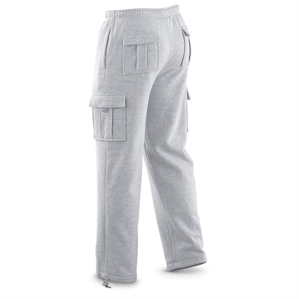 men's cargo fleece sweatpant